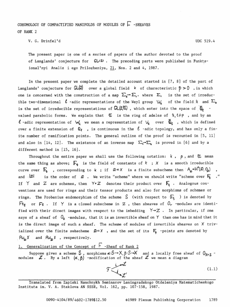 GL (2) Over Cohomology of Compactified Manifolds of Modules of