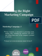 Digital Marketing Lecture - Choosing the Right Marketing Campaign