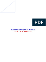 Hitachi Iclean Split Ac Manual