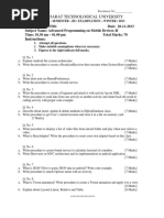 Gujarat Technological University: Instructions