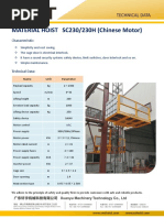 Material Hoist SC230-230H_XMT