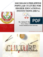 Sociology/Philippine Popular Culture For Higher Educational Institutions (Hei'S)