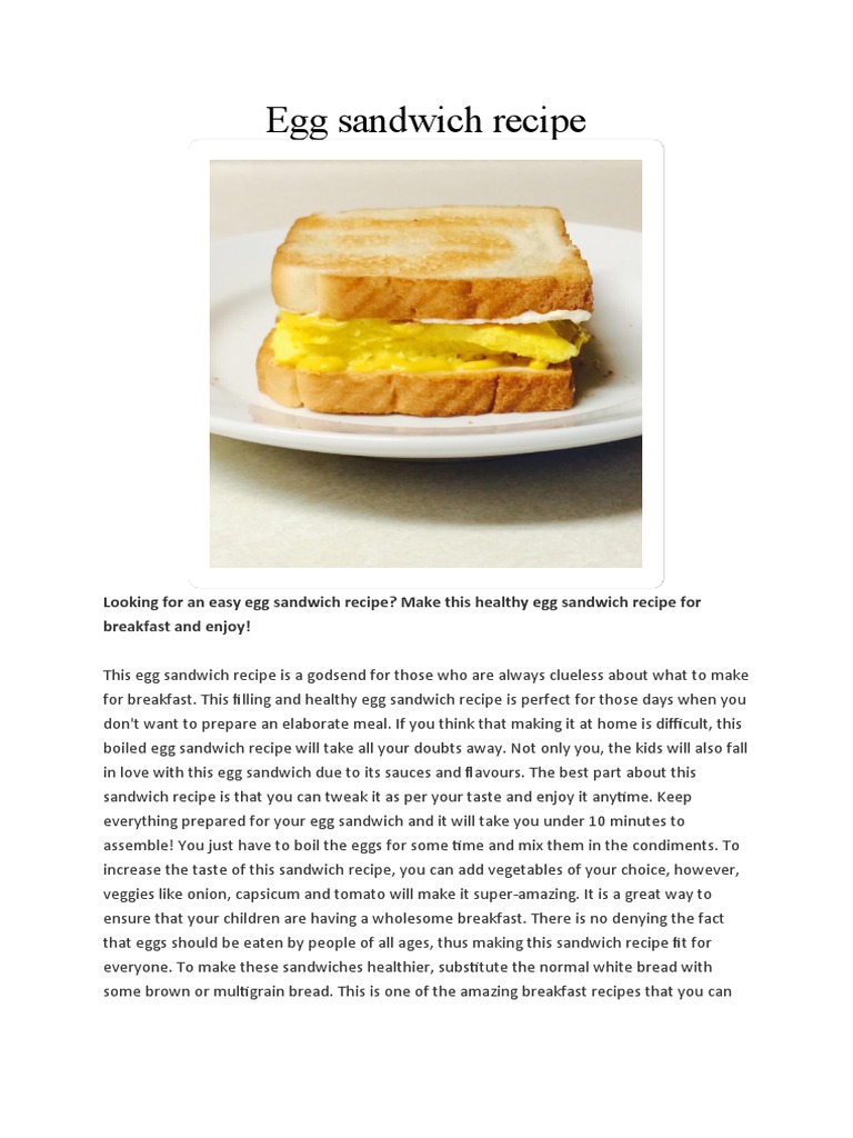 Egg Sandwich Recipe: How to make Egg Sandwich Recipe at Home