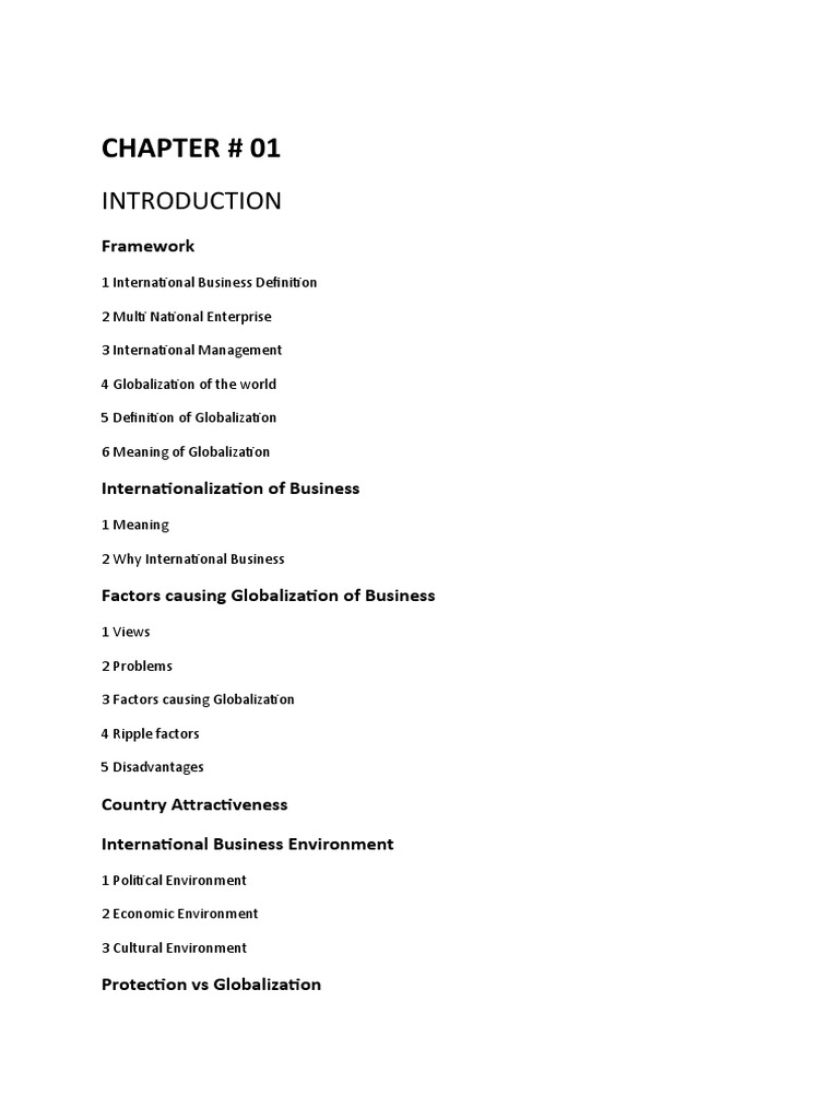 Chapter # 01: Framework | PDF