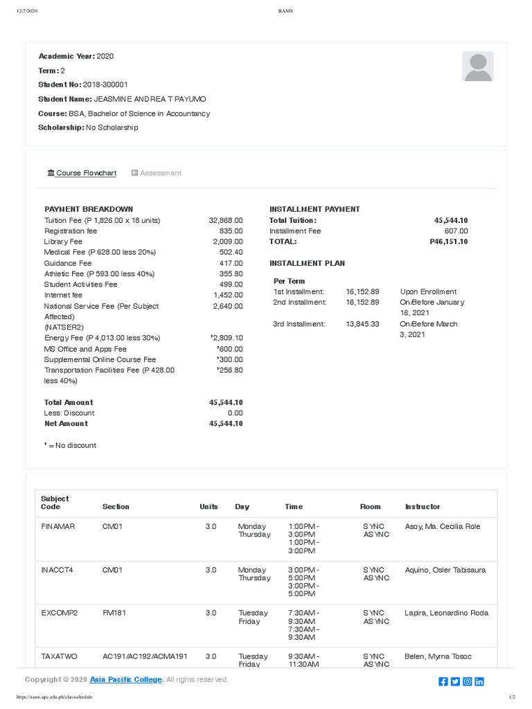 Course Flowchart: Assessment | PDF | Fee | Learning