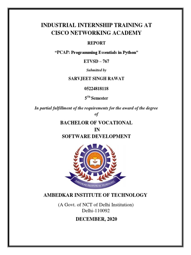 PYTHON Training Report PDF | PDF | Scope (Computer Science) | Parameter ...