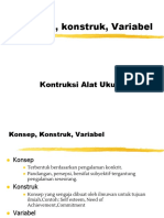 Konsep, Konstruk, Variabel: Kontruksi Alat Ukur