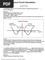 Branch Circuit Calculations PDF