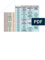 Online Structured Class Schedule