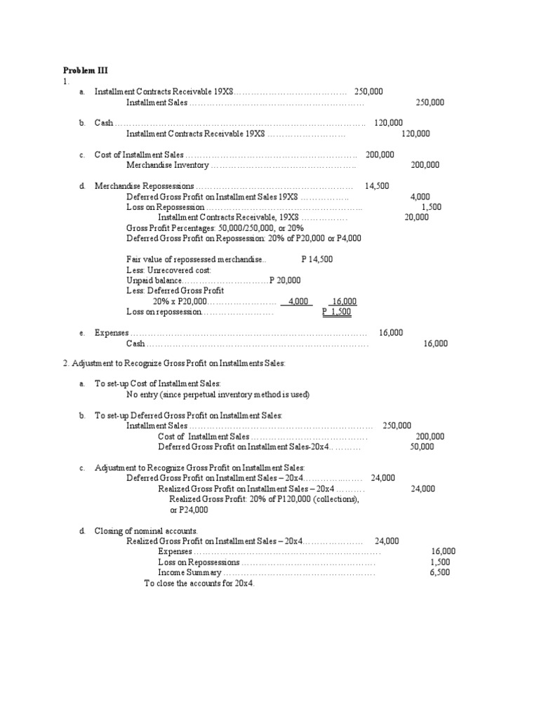 Advanced Accounting Solutions Chapter 7 Problems | PDF | Gross Income ...