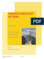 Standards On Human Factors and Training
