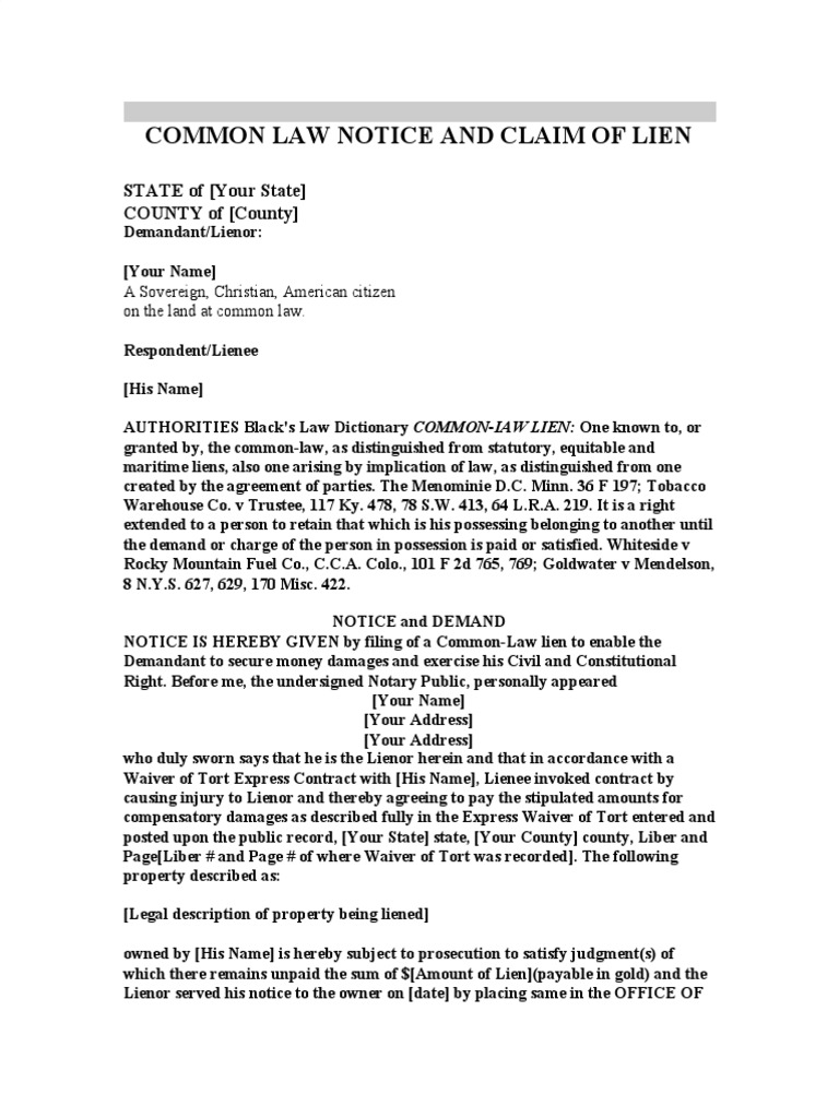 How To Calculate Common Law Notice