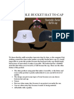 Reversible Bucket Hat To Cap: Ethaniei Ram O. Ramos Grade 12-St. Jude