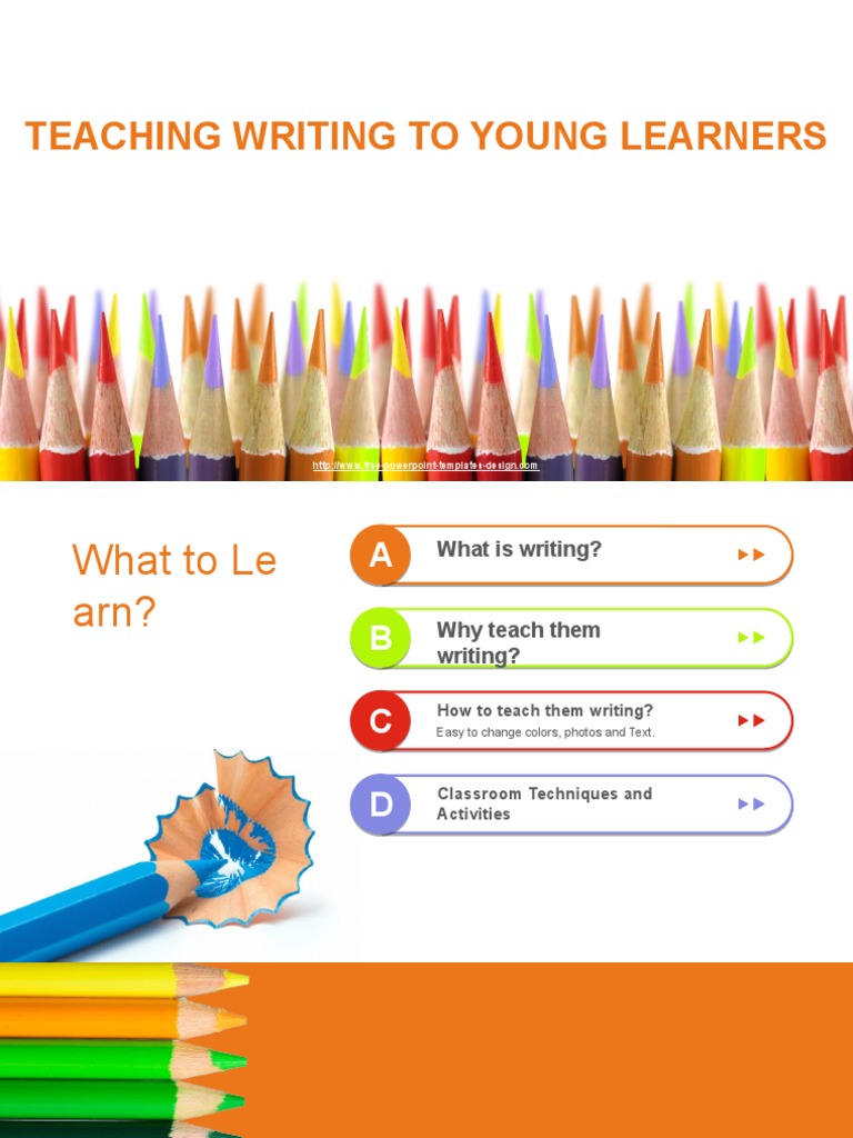 Teaching Writing Skills to Young Learners | PDF | Vocabulary | Poster