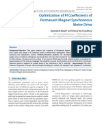 Optimization of PI Coeffecients of Permanent Magnet Synchronous Motor Drive