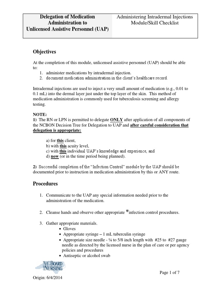 Module-Intradermal Etool PDF | PDF | Injection (Medicine) | Syringe