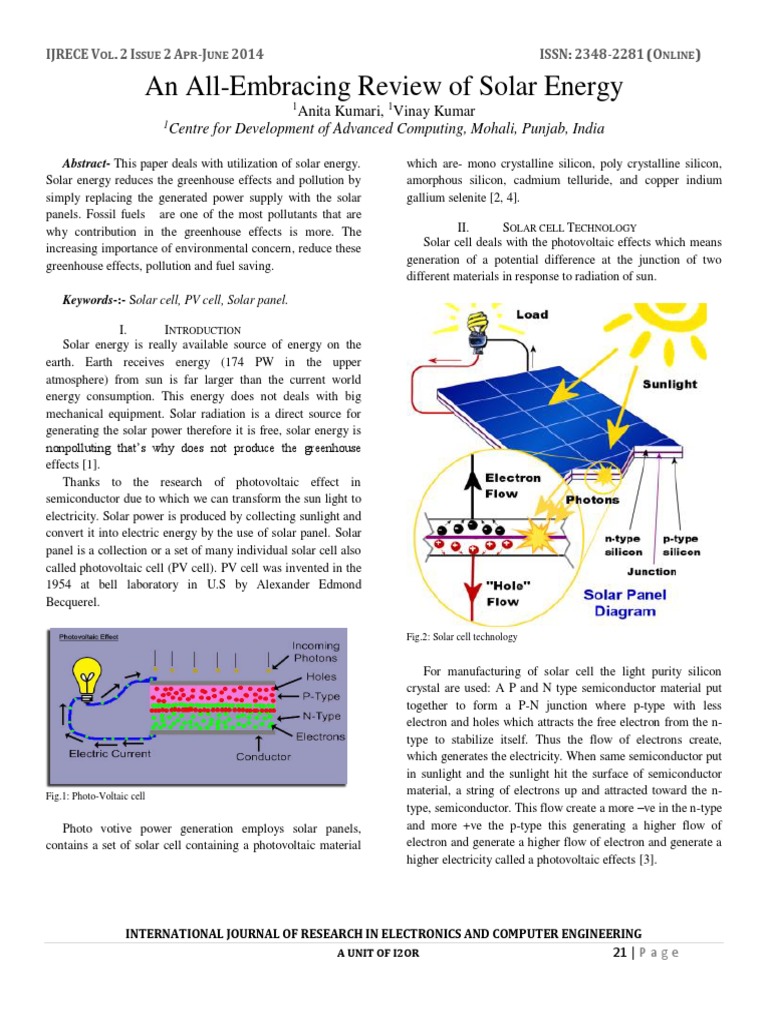 Comprehensive Solar Energy Review | PDF | Solar Cell | Photovoltaics
