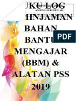 Muka Depan Buku Log Peminjaman BBM Alatan PSS 2019