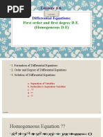 Lecture # 6: Differential Equations