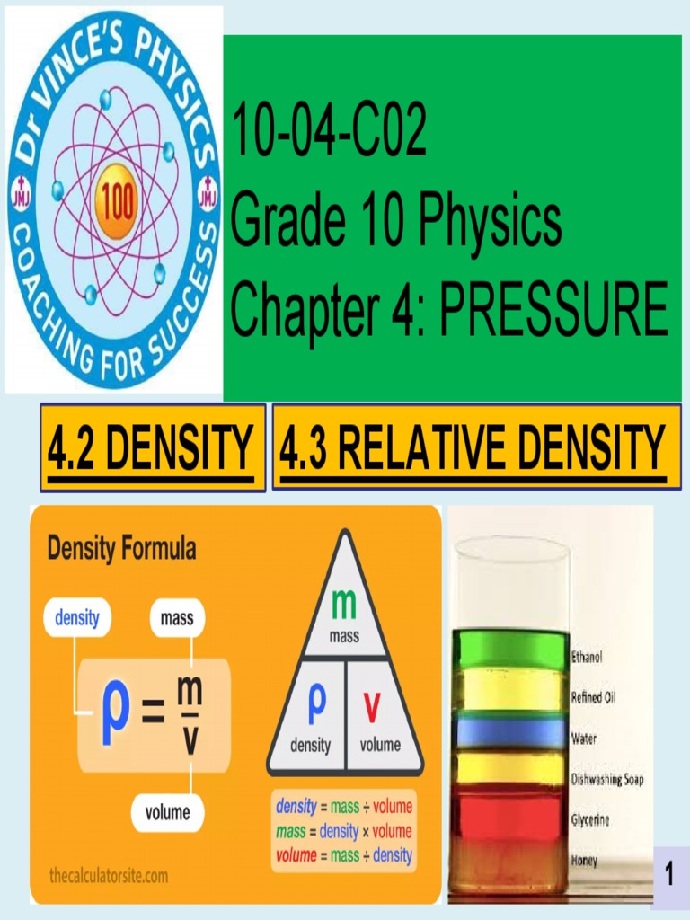 Understanding Density and Relative Density A Guide to Measuring and