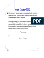 Second Order Odes: Y (X) F (X, Y)