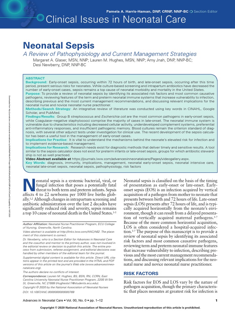Clinical Issues in Neonatal Care | PDF | Innate Immune System | Immune ...