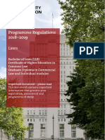 Programme Regulations 2018-2019