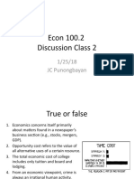 Econ 100.2 Discussion Class 2: 1/25/18 JC Punongbayan