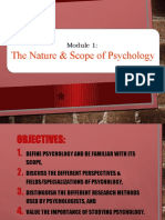 Topic 1 Nature of Psychology
