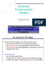 Advanced Microprocessor Designs: Few Important Concepts Related To Advanced Processors
