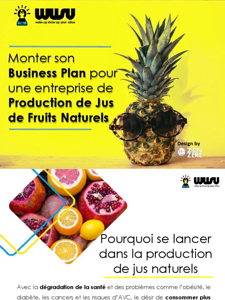 Monter Son Une Entreprise De Business Plan Pour Production De Jus De Fruits Naturels Pdf Sodles Commercialisation