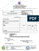 9QF - Activity Completion Report