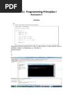 COMP-111 Programming Principles I: Homework 5