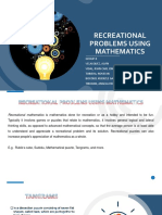 Recreational Problems Using Mathematics