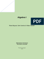 Algebra I Tionde Tryckningen PDF