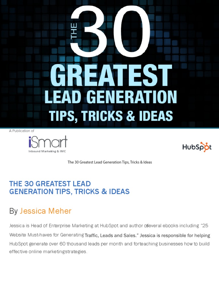 30 Lead Generation Strategies Explained | PDF