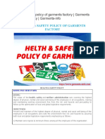 Health & Safety Policy of Garments Factory