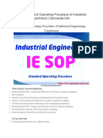 IE SOP - Standard Operating Procedure of Industrial Engineering Department - Garments-Info
