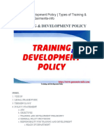 Training & Development Policy