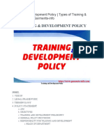 Training & Development Policy Breakdown