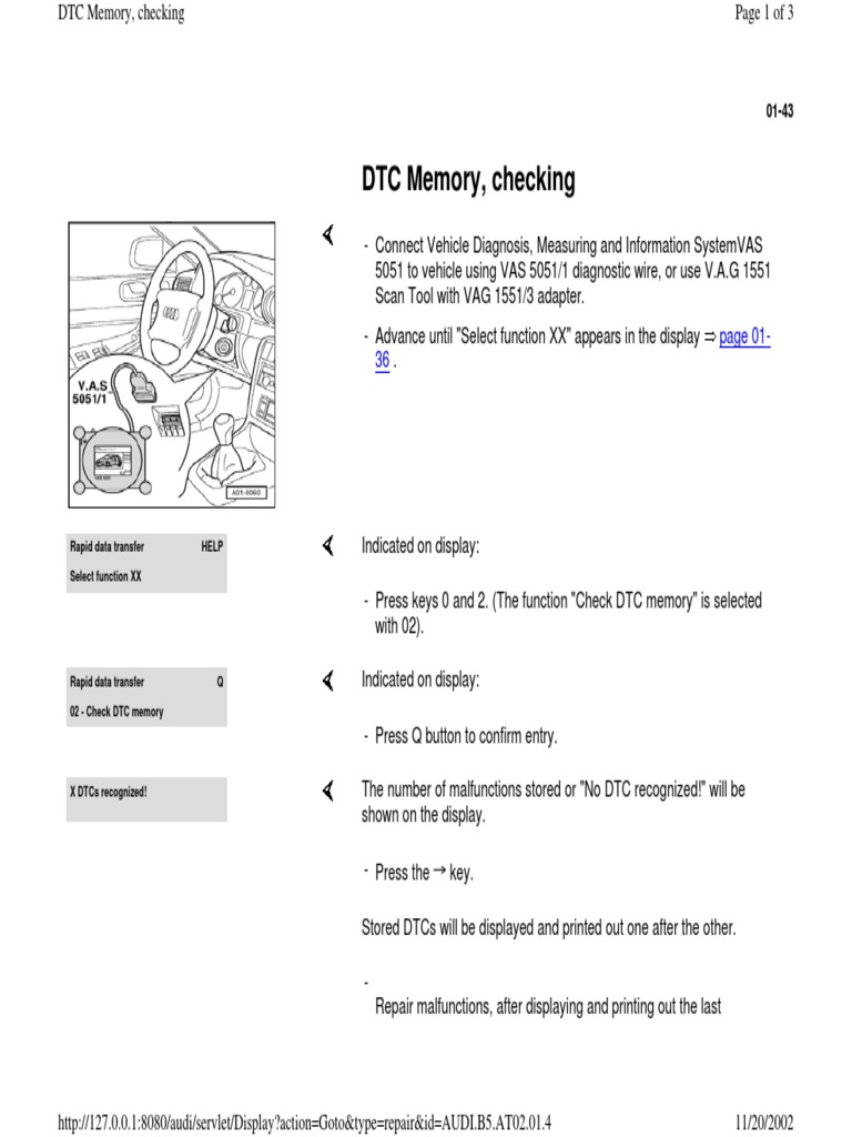 01-43 DTC Memory PDF | PDF | Computer Data | Computing