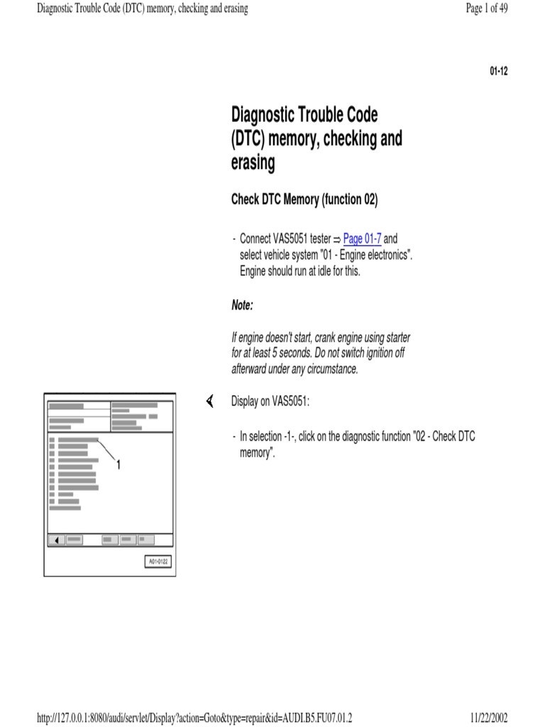 01-12 Diagnostic Trouble Code Memory Checking PDF | PDF | Throttle ...
