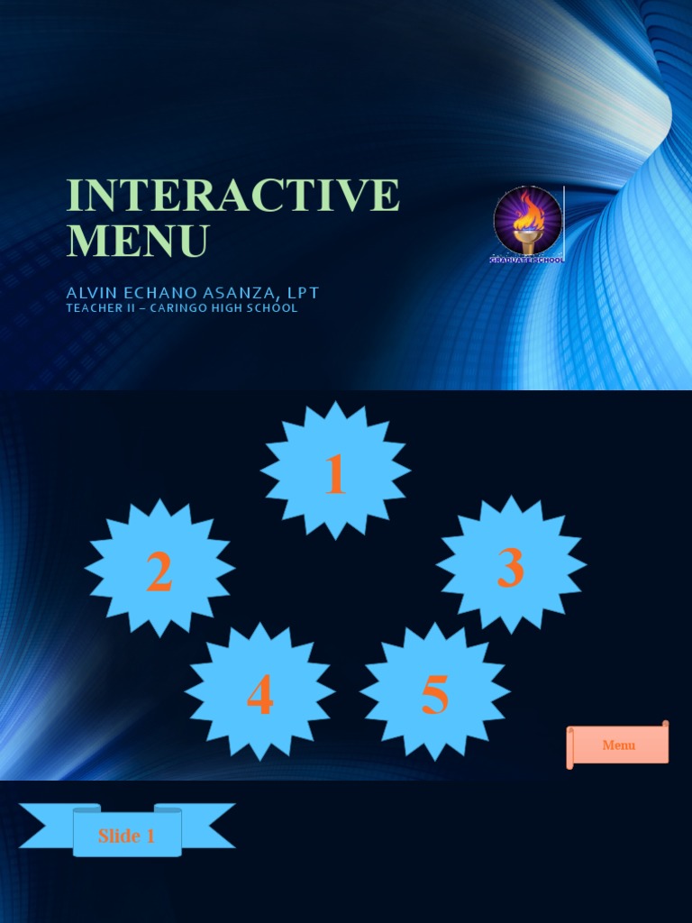 Interactive Menu: Alvin Echano Asanza, LPT | PDF