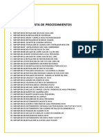 Indice de Procedimientos