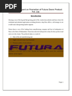 A Project  Report on Promotion of Futura Doors Product Pvt
