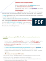 Influências genéticas e ambientais no comportamento humano