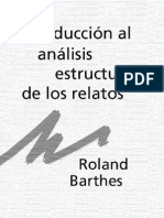 Roland Barthes introduccion al analisis estructural de los relatos
