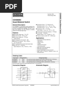 CD4066BC Quad Bilateral Switch: General Description