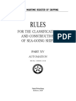 Rules For The Classification and Construction of Sea-Going Ships Part XV Automation 2-020101-124-E-15