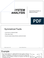 Power System Analysis: Symmetrical Faults or Balanced Faults